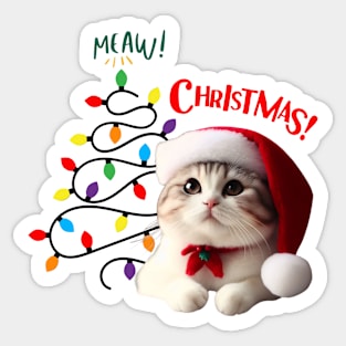 Meaw Christmas Sticker